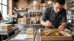 Chef finaliza um prato vegetariano com legumes, folhas, cogumelos e proteína vegetal em uma cozinha profissional, destacando a tendência de refeições à base de plantas para restaurantes e delivery.
Os leitores deste arquivo têm acesso aos comentários e às sugestões
