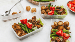 Esta imagen ilustra perfectamente el concepto de "meal prep"