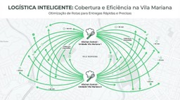 Infográfico de Cobertura Logística Kitchen Central na Vila Mariana, mostrando duas unidades e entrega rápida.
