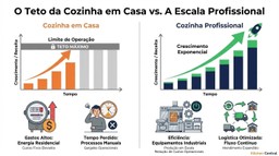 Fotografia de plano aproximado em câmara lenta de um chef profissional com tatuagens nos braços, vestido com um avental escuro, a finalizar um prato com precisão. O chef adiciona um molho sobre a comida, capturando o movimento fluido e o detalhe artístico do processo de empratamento numa cozinha moderna e bem iluminada.
